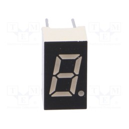 10 pcs : LSD030BAG-10A-02 - Display: LED, 7-segment, 8mm, 0.3', No.char: 1, green, 3.8mcd, anode