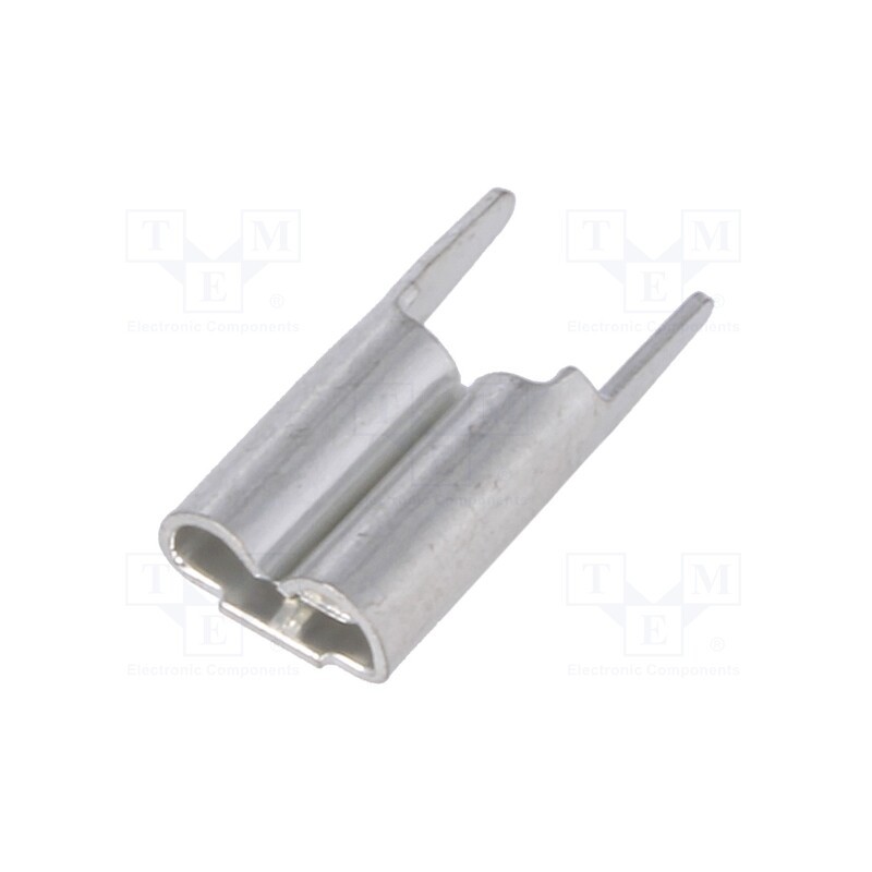 50 pcs : 3826F05.68 - Terminal: flat, 4.8mm, 0.5mm, female, THT, brass, tinned, Pitch: 5mm