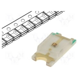 20 pcs : OF-SMD3216R - LED, SMD, 1206, red, 290÷500mcd, 3.2x1.6x0.68mm, 120°, 1.8÷2.4V