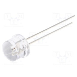 10 pcs : OSY5PA87A1A - LED, 8mm, yellow, 1560÷2180mcd, 100°, Front: convex, 1.8÷2.6V