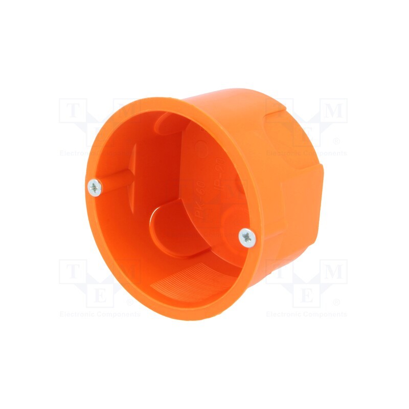10 pcs : A.0002P - Enclosure: junction box, Ø: 60mm, Z: 40mm, plaster embedded, IP30