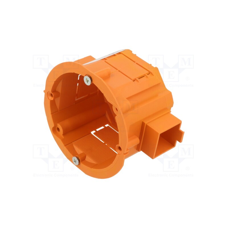 10 pcs : PK-60ŁM ORANGE - Enclosure: junction box, Ø: 60mm, Z: 45mm, plaster embedded, orange