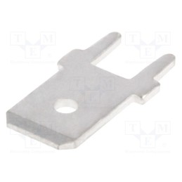 50 pcs : 3866A.28 - Terminal: flat, 6.3mm, 0.8mm, male, THT, tinned, brass