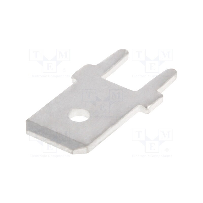 50 pcs : 3866A.28 - Terminal: flat, 6.3mm, 0.8mm, male, THT, tinned, brass