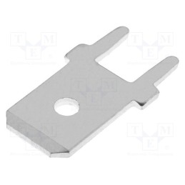 50 pcs : 3866A.68 - Terminal: flat, 6.3mm, 0.8mm, male, THT, tinned, brass