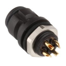 1 pcs - Binder Circular Connector, 4 Contacts, Panel Mount, Subminiature Connector, Socket, Female, IP67, 620 Series