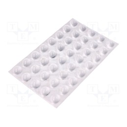 10 pcs : 7100002892 - Self-adhesive foot, H: 7.9mm, transparent, polyurethane, Bumpon