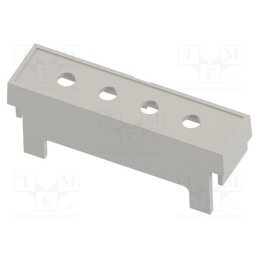 10 pcs : P05030208T.BL - Terminals cover, grey, Holes no: 4, 10.16mm