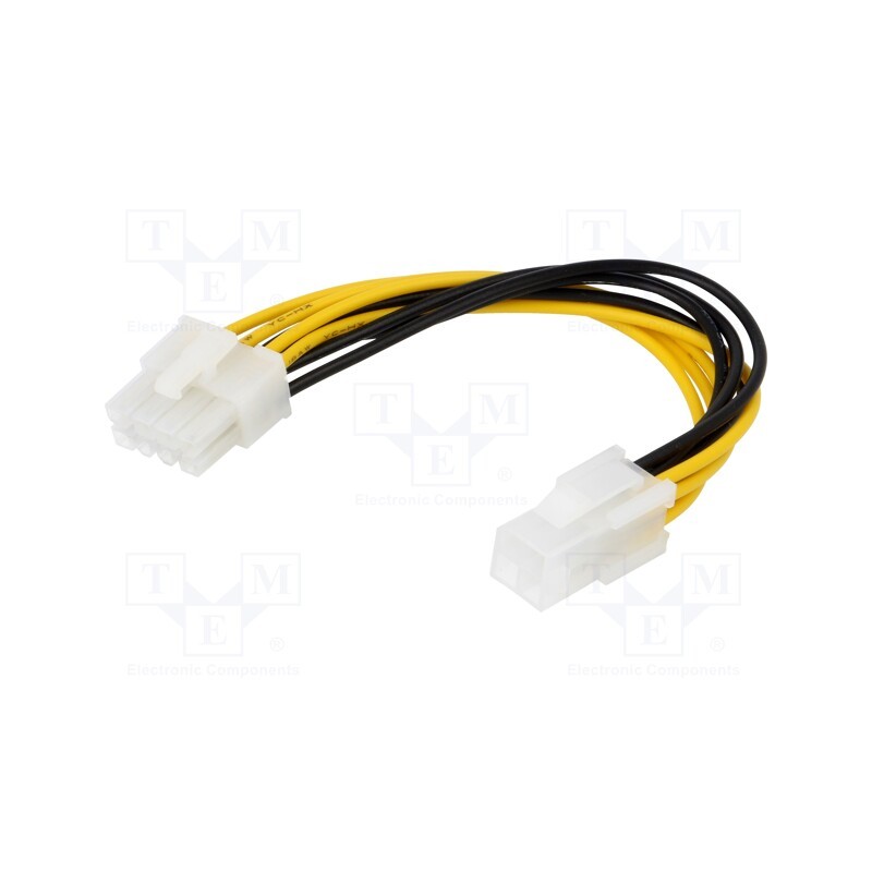 10 pcs : AK-CA-10 - Cable: mains, ATX P4 male,EPS 8pin female, 0.15m