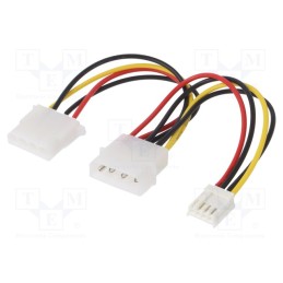 10 pcs : AK-CA-14 - Cable: mains, mini Molex female,Molex male,Molex female, 0.15m