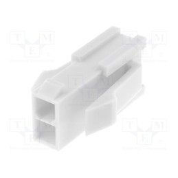 50 pcs : 39012026 - Plug, wire-wire, male, Mini-Fit Jr, 4.2mm, PIN: 2, w/o contacts