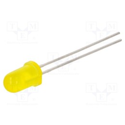 20 pcs : LTL2R3KY - LED, 5mm, yellow, 140÷380mcd, 50°, Front: convex, 2.05÷2.5V