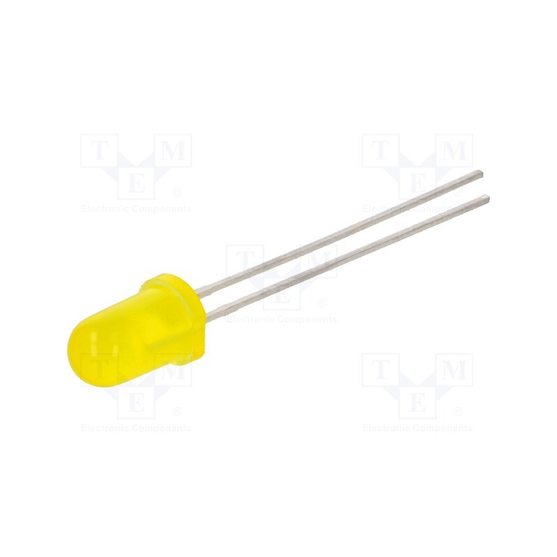 20 pcs : LTL2R3KY - LED, 5mm, yellow, 140÷380mcd, 50°, Front: convex, 2.05÷2.5V