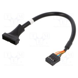 10 pcs : AK-CA-28 - Cable: IDE, IDE 10pin female,IDE 20pin male, 0.2m