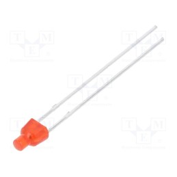 20 pcs : SSL-LX20465ID - LED, 2mm, red, 25mcd, 70°, Front: flat, 2÷2.5V, Pitch: 2.54mm, THT