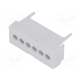 10 pcs : P05020201T.BL - Terminals cover, grey, Holes no: 6, 5.08mm
