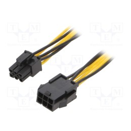 10 pcs : AK-CA-46 - Cable: mains, PCIe 6pin male,PCIe 6pin female, 0.4m