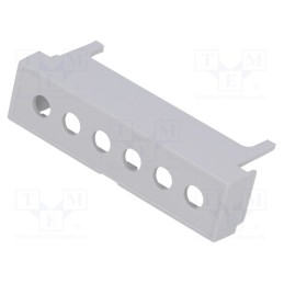 10 pcs : P05030204T.BL - Terminals cover, grey, Holes no: 6, 7.65mm