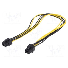 10 pcs : AK-CA-49 - Cable: mains, PCIe 6pin female,both sides, 0.4m