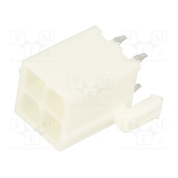50 pcs : 39299046 - Socket, wire-board, male, Mini-Fit Jr, 4.2mm, PIN: 4, THT, PCB snap