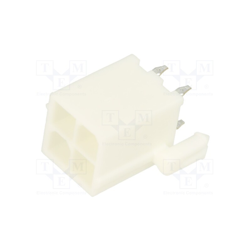 50 pcs : 39299046 - Socket, wire-board, male, Mini-Fit Jr, 4.2mm, PIN: 4, THT, PCB snap