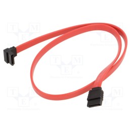 10 pcs : AK-CA-51 - Cable: SATA, SATA plug,SATA plug angled, 0.5m