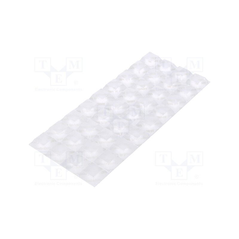 10 pcs : 7000052142 - Self-adhesive foot, H: 7.6mm, transparent, polyurethane, Bumpon