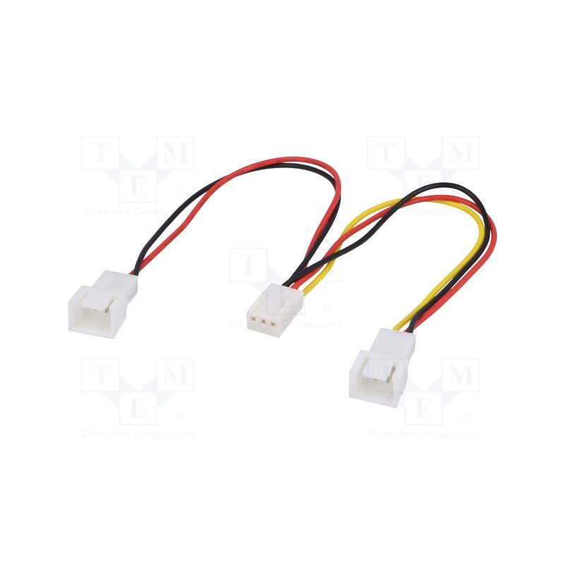 10 pcs : AK-CA-52 - Cable: mains, 3pin male x2,3pin female, 0.15m