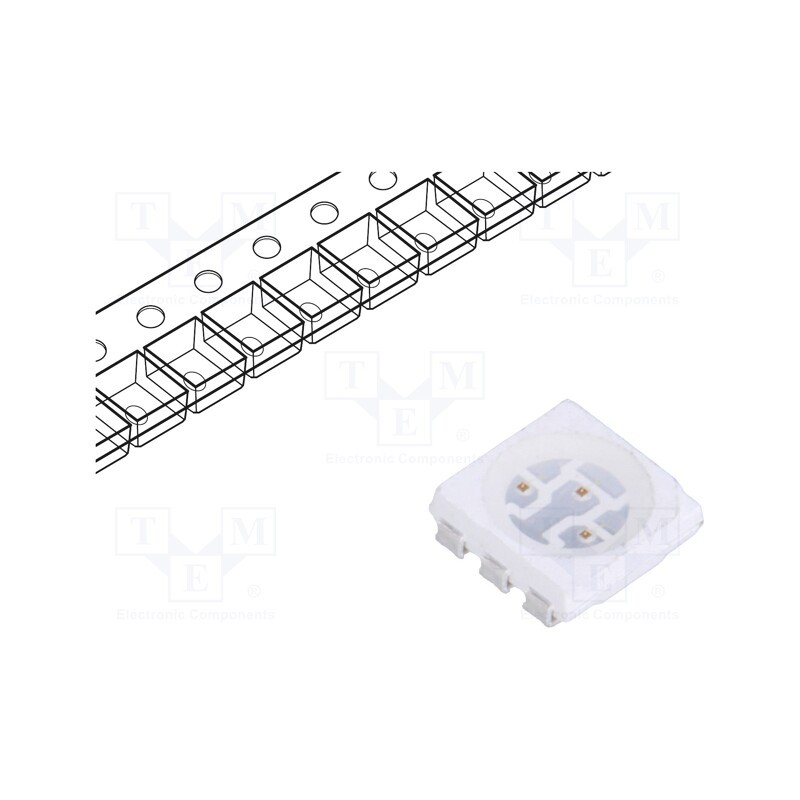 20 pcs : FYLS-5050PUY3C - LED, SMD, 5050,PLCC6, yellow, 6lm, 810÷2500mcd, 5.4x5x1.5mm, 120°