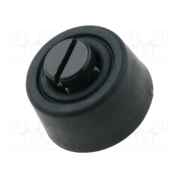 10 pcs : 8GD03V30015 - Quick mounting foot, black, polyetylene, A: 5mm, B: 20mm, C: 18mm