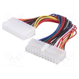 10 pcs : AK-CA-66 - Cable: mains, ATX male 20pin,ATX female 24pin, 0.15m