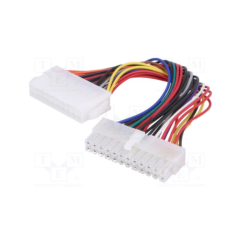 10 pcs : AK-CA-66 - Cable: mains, ATX male 20pin,ATX female 24pin, 0.15m