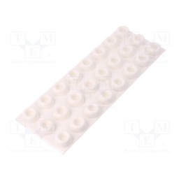 10 pcs : 7000001883 - Self-adhesive foot, H: 10.2mm, white, polyurethane, Dim: Ø22.4mm