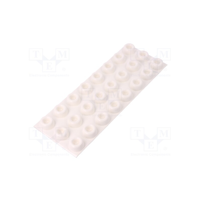 10 pcs : 7000001883 - Self-adhesive foot, H: 10.2mm, white, polyurethane, Dim: Ø22.4mm