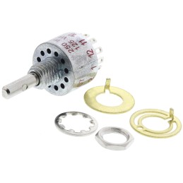 1 pcs - C & K, 6 Position DPST Rotary Switch, 250 mA @ 28 V dc, Solder