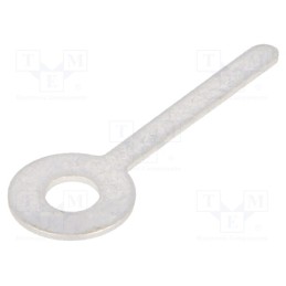 50 pcs : 4002 - Tip: solder lug ring, 0.5mm, M3, Ø: 3.3mm, THT, screw, brass, tinned