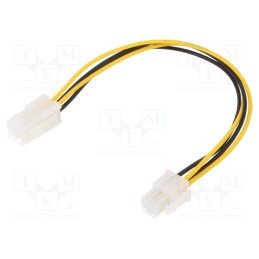 10 pcs : AK-CA-78 - Cable: mains, ATX P4 male,ATX P4 female, 0.23m
