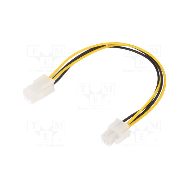 10 pcs : AK-CA-78 - Cable: mains, ATX P4 male,ATX P4 female, 0.23m