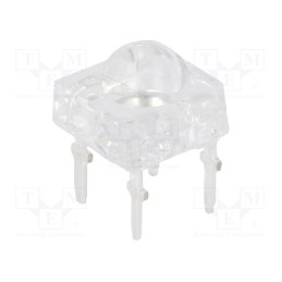 10 pcs : OSRWM4Z2C1D - LED Super Flux, 7.62x7.62mm, bicolour, red/white, 1560÷2300mcd