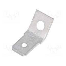 50 pcs : 42822-2 - Terminal: flat, 6.3mm, 0.8mm, male, M3, screw, brass, tinned