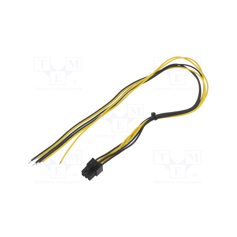 10 pcs : AK-SC-19 - Cable: mains, PCIe 6pin female,wires, 0.45m