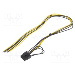 10 pcs : AK-SC-20 - Cable: mains, PCIe 8pin female,wires, 0.45m