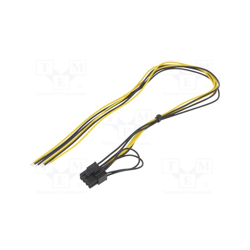 10 pcs : AK-SC-20 - Cable: mains, PCIe 8pin female,wires, 0.45m