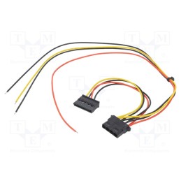 10 pcs : AK-SC-23 - Cable: mains, Molex female,wires,SATA female, 0.4m