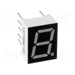 10 pcs : LSD039AAG-101-04 - Display: LED, 7-segment, 9.9mm, 0.39', No.char: 1, green, 4.6mcd