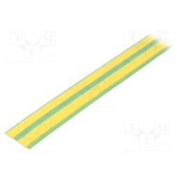 10 m : CB-HFT(2X) 20.0 - Heat shrink sleeve, glueless, 2: 1, 20mm, L: 1m, yellow-green