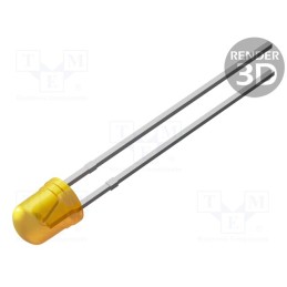 20 pcs : LTL1CHFL4D - LED, 3.1mm, amber, 240÷680(typ)-1900mcd, 45°, Front: convex