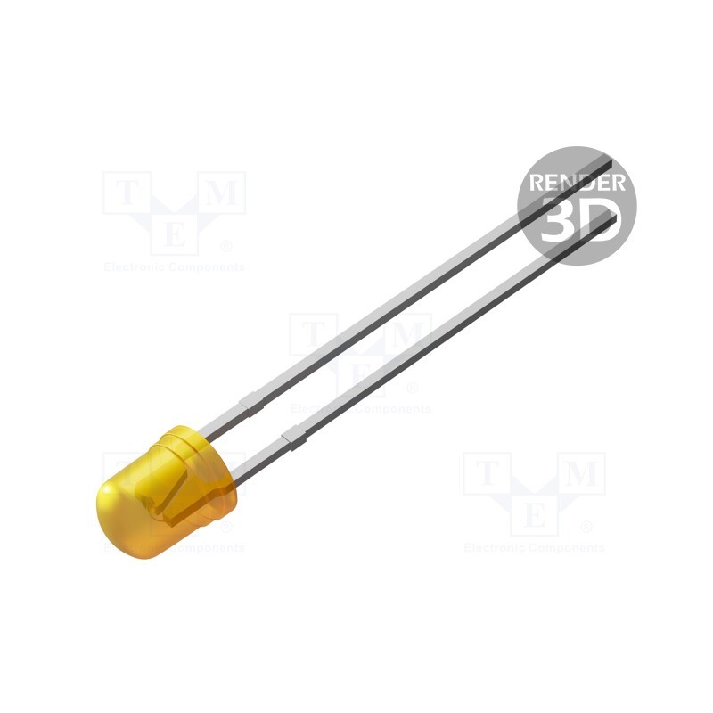 20 pcs : LTL1CHFL4D - LED, 3.1mm, amber, 240÷680(typ)-1900mcd, 45°, Front: convex