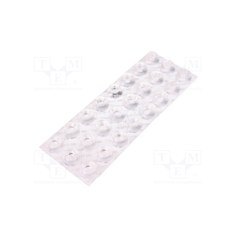 10 pcs : 7000029678 - Self-adhesive foot, H: 10.2mm, transparent, polyurethane, Bumpon