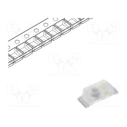 20 pcs : LS L29K-G1J2-1 - LED, SMD, 0603, red, 8÷25mlm, 1.8÷7.1mcd, 1.7x0.8x0.65mm, 160°, 2mA